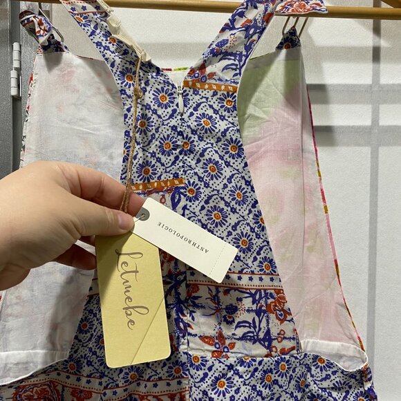 NWT - Anthropologie Let Me Be Patchwork Overalls - Picture 7 of 8